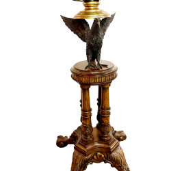 Глобус напольный рельефный, стилизованный под эпоху Регентства. Красное дерева, бронза, латунь. ХХ в