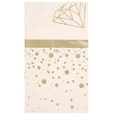 Скатерть "С Днём Свадьбы LUX" ваниль 130х180 см