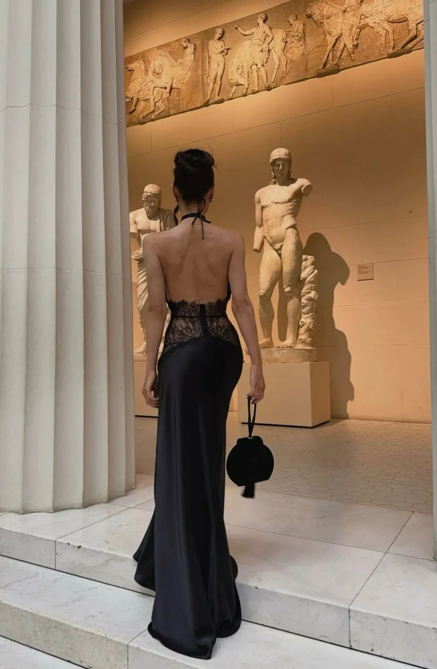 Платье с ажурной вставкой Opium, Черный