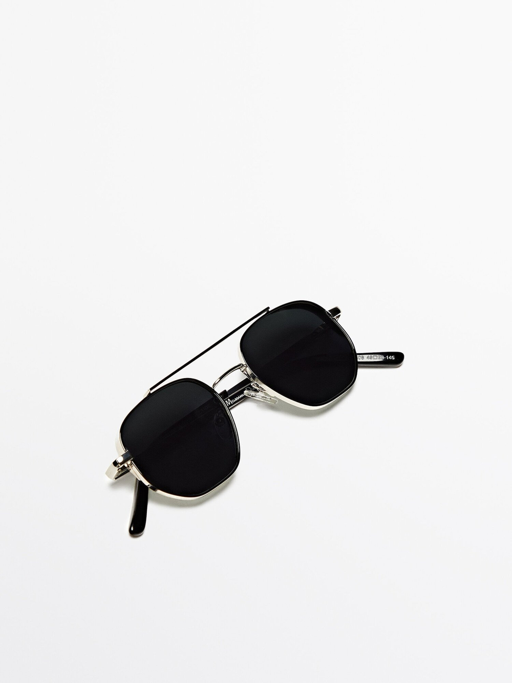 Massimo Dutti Солнцезащитные очки-авиаторы, серебряный