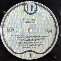 Винтажная виниловая пластинка LP El Pasador Non Stop (Italy 1977) Amanda Mia , Amore Mio