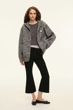 Худи на молнии ((Just comfy)), черно-белый