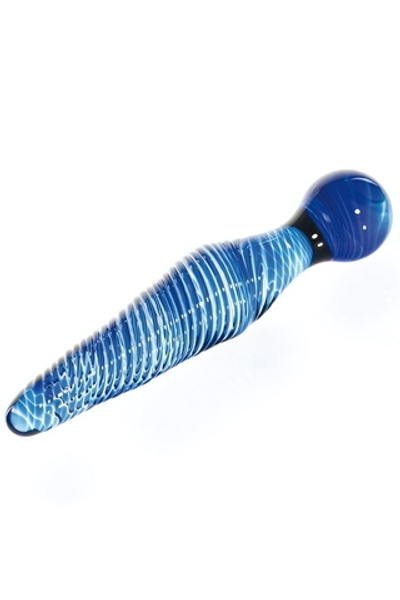 Фаллоимитатор из стекла (Цвет: синий)