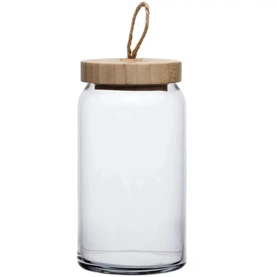 Банка для продуктов стеклянная 1130мл «Вуди» 43593B