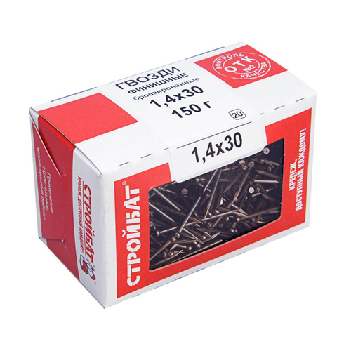 ГВОЗДИ ФИНИШНЫЕ СТРОЙБАТ БРОНЗА 1,4Х30ММ 0,15КГ