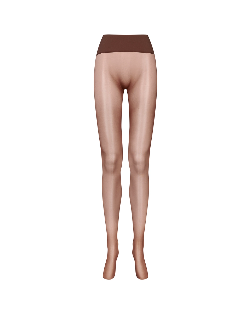 колготки Collant seamless indemaillable - dark nude коричневые