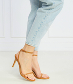 Кожаные босоножки на шпильках otis Alohas - коричневый(S100138)