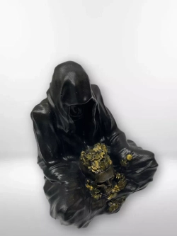 Коллекционная алтарная фигурка статуэтка Безликий Монах c Черепом