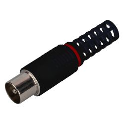 Разъем ЭРА штекер TV без пайки чёрный упаковка 1 шт. | Разъёмы, переходники, ТВ делители