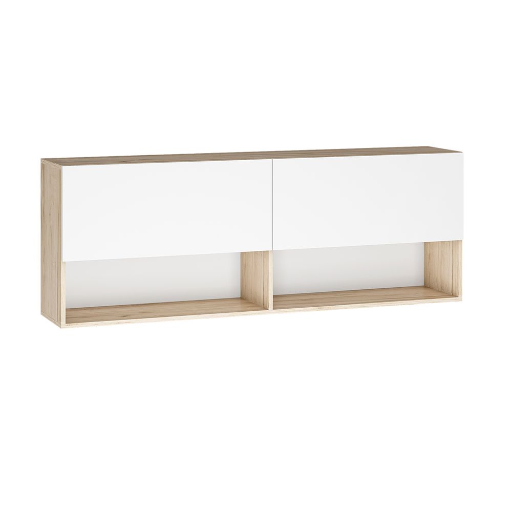 Полка Вирола ПЛ01-1600 (дуб крафт серый/глянец белый), Интерьер Центр, г.Пенза