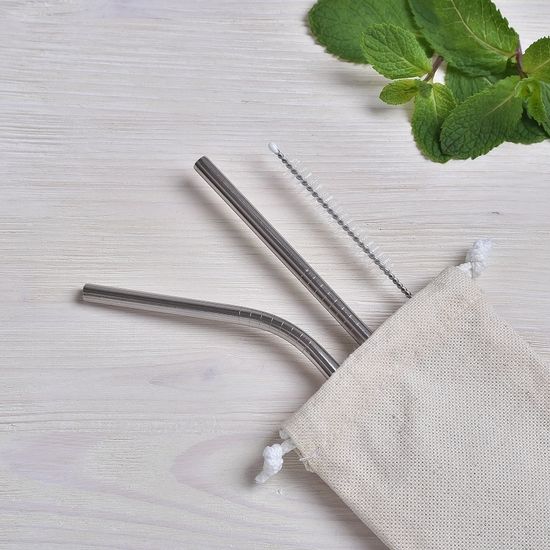 Набор металлических трубочек ZEERO в чехле