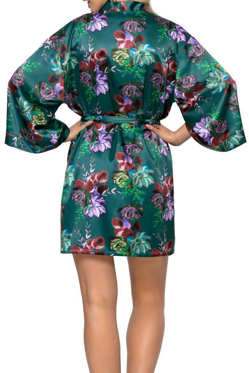 Халат Anastasia с длинным рукавом (Размер: S) (Цвет: зеленый)