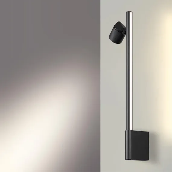 359313 OVER NT24 354 черный Светильник настенный диммируемый (выключатель) IP20 LED 7W+7W 4000K 220-240V FERMO