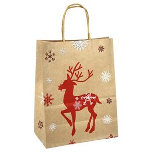 Пакет бумажный Казахстан Крафт Олень   21*15*8 см 1 шт 12 шт /упак