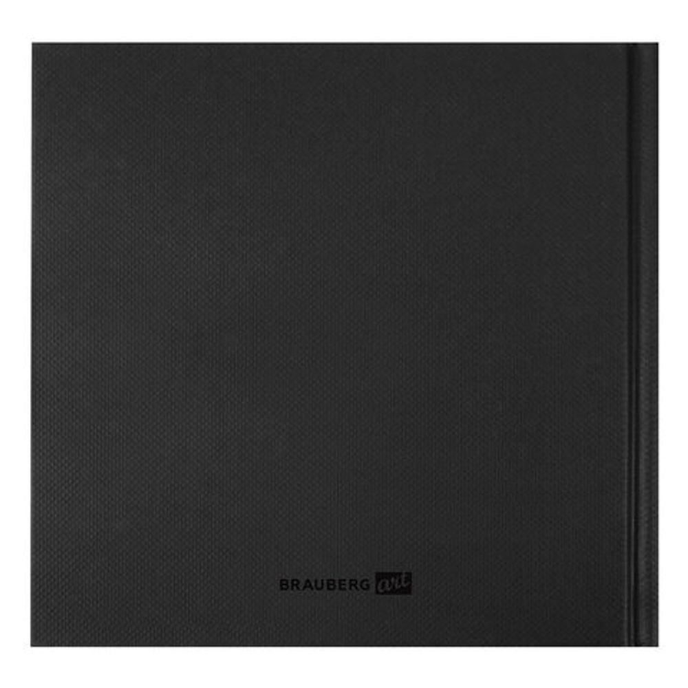 Скетчбук, слоновая кость, 100 г/м2, 190х190 мм, 110 л., книжный твердый переплет, BRAUBERG ART, 113185