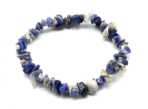 Браслет из крошки содалита, 17 см