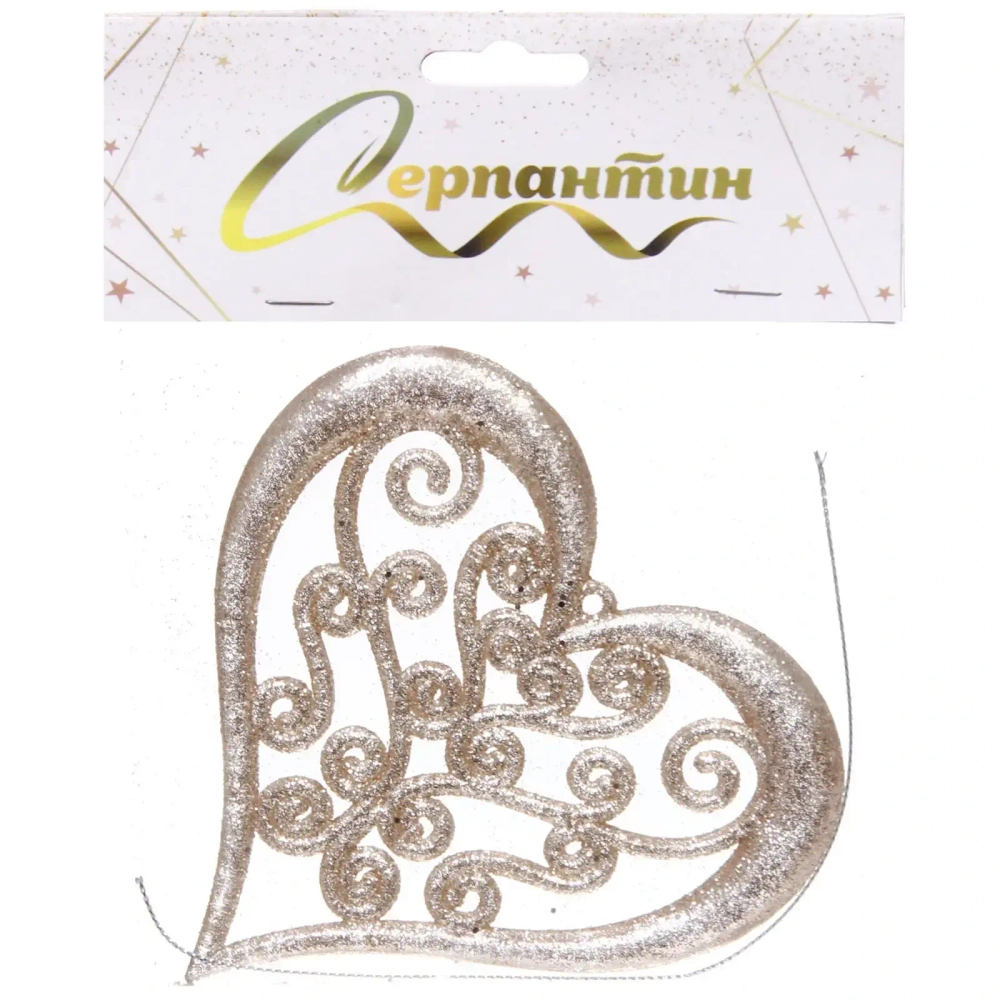 Подвеска «Блеск сердца» 12 см, Золото