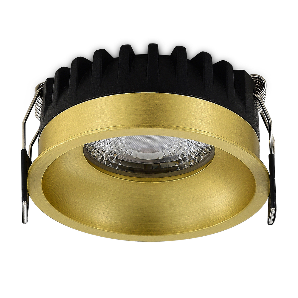 Светильник встраиваемый CRATER,  10W,  874Lm,  3000K,  D81, 5хH39мм,  IP44,  матовая латунь