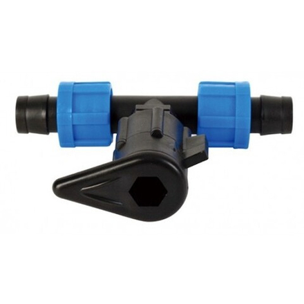 Старт-коннектор LayFlat тройник для капельной ленты 16 мм