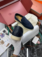 Лоферы Loro Piana вставка из кожи крокодила