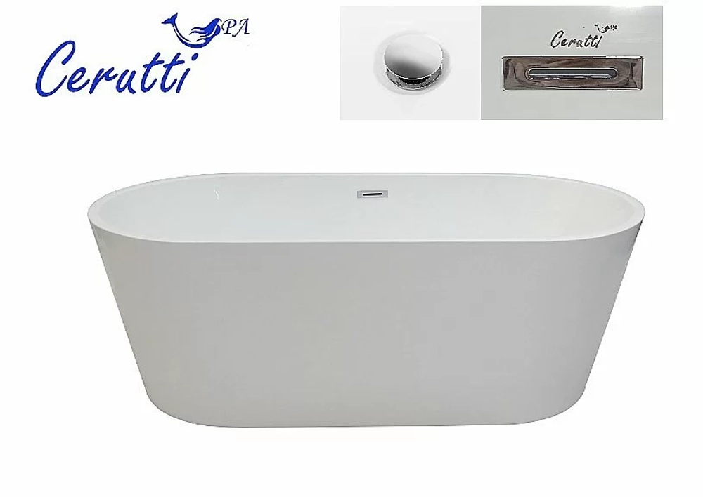 Ванна акриловая CeruttiSpa RESIA 160x75 белая