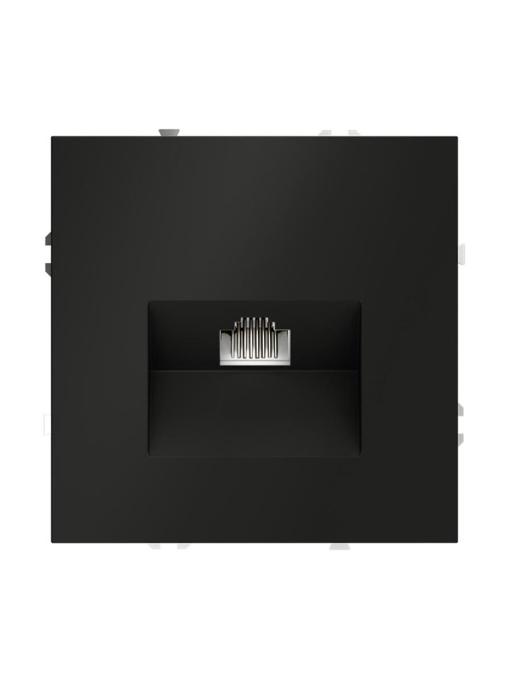 Розетка компьютерная 1-м СП S70 RJ45 кат.6 механизм черн. матов. Voltum VLS060108