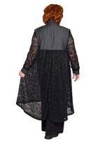 Платье-рубашка с кружевом Эстрада