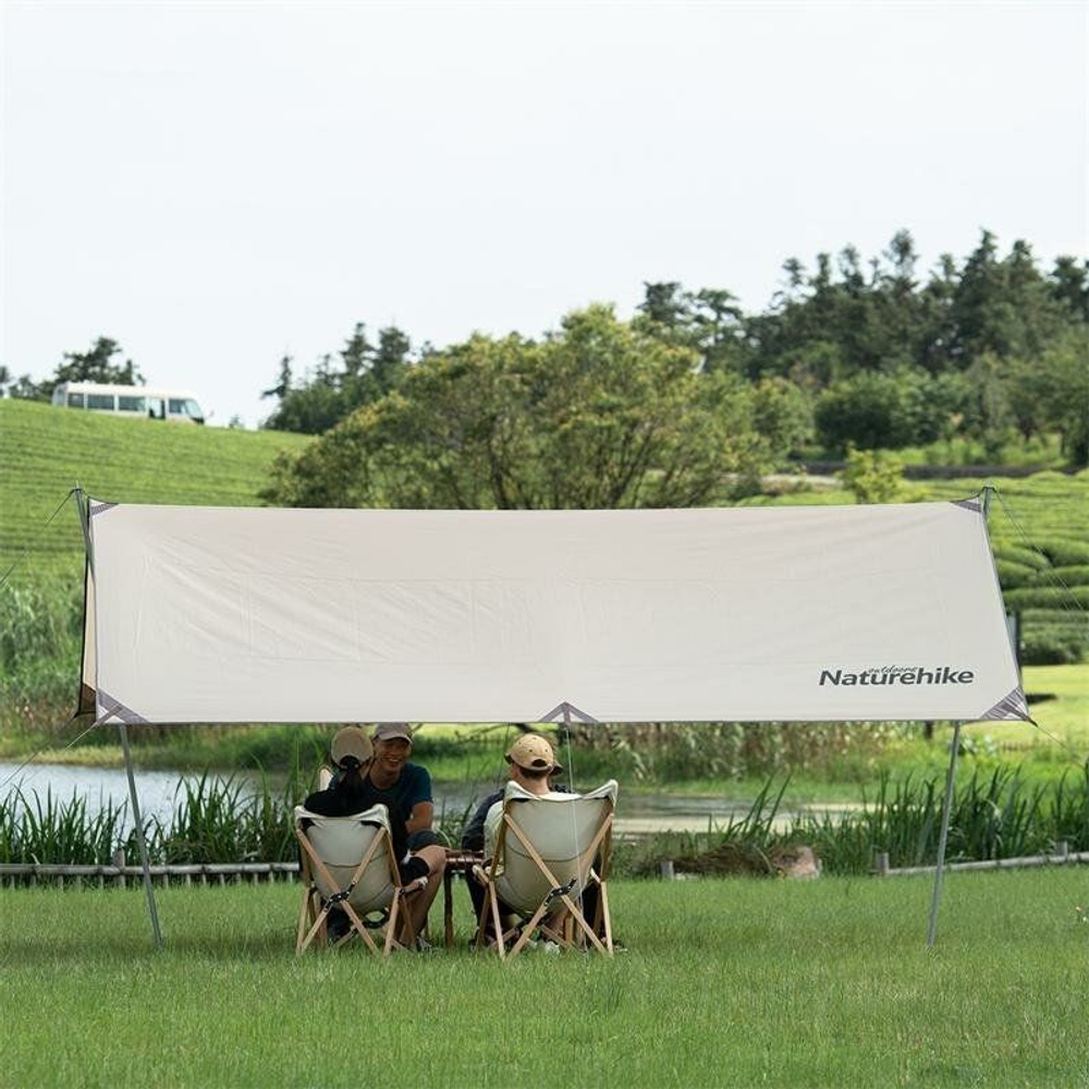 Тент Naturehike Girder NH20TM006, 150D, 500*292 см для кемпинга песочный (с двумя стойками), 6927595749654