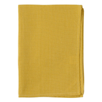 Полотенце кухонное вафельное горчичного цвета из коллекции essential, 50х70 см