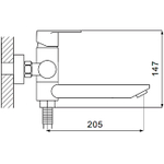 Смеситель для ванны Oute T40 T40102