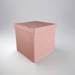 Большая коробка сюрприз для шаров пудра (60х80) с надписью и бантом