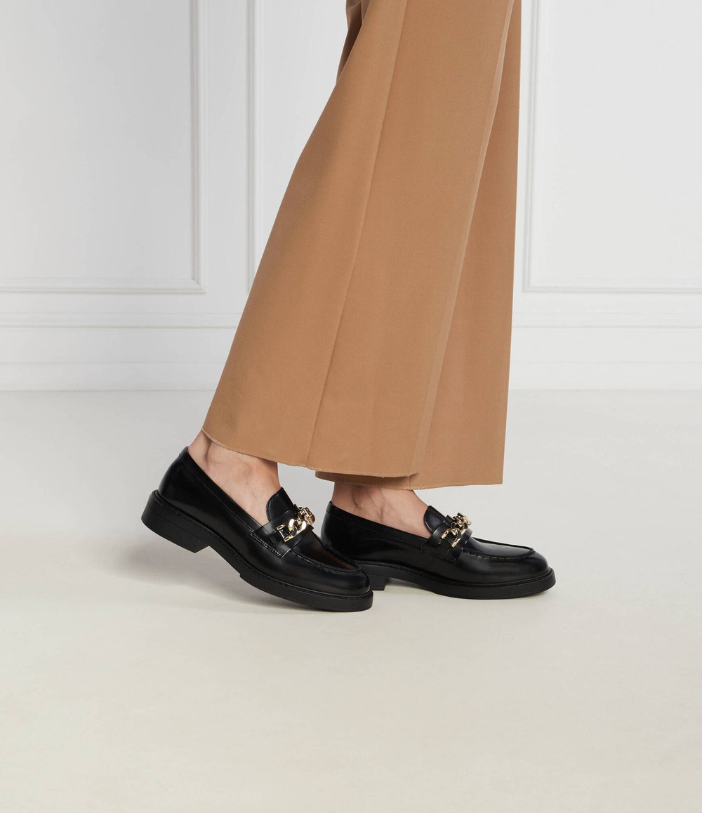 Кожаные мокасины vanity_loafer_aba BOSS BLACK - черный(50504575)