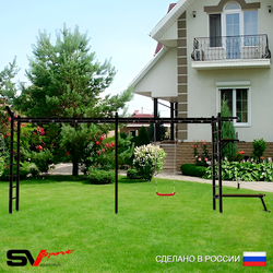 Уличная шведская стенка Sv Sport рукоход х 2 У51711 (Турник/Брусья/Скамья/"Лодочка"/Кронш бокс)