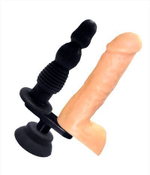 Сменная двойная насадка для секс-машины (Цвет: телесный)