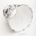 Абажур для настольной лампы, для светильника, плафон конус Черно-белый Е27