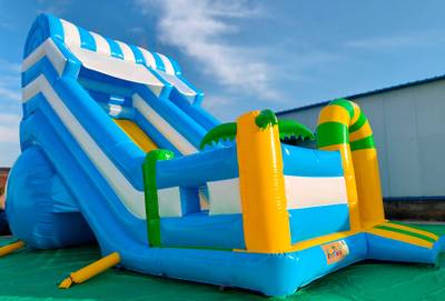 Коммерческий надувной батут-горка «Волна – 2», 9*5*7 м