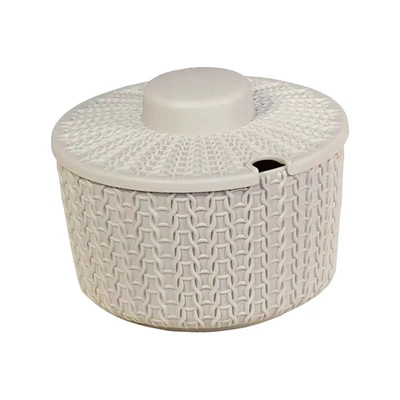 Сахарница ВЯЗАНИЕ 0,45л Белый ротанг