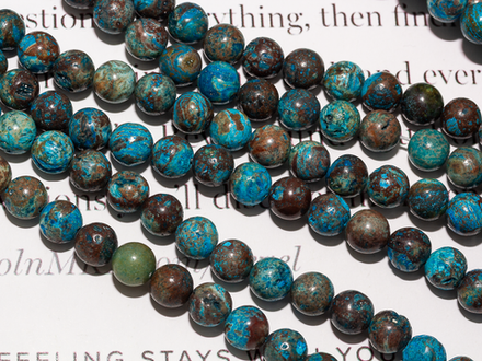 Нить бусин из тонированной яшмы 6,5мм