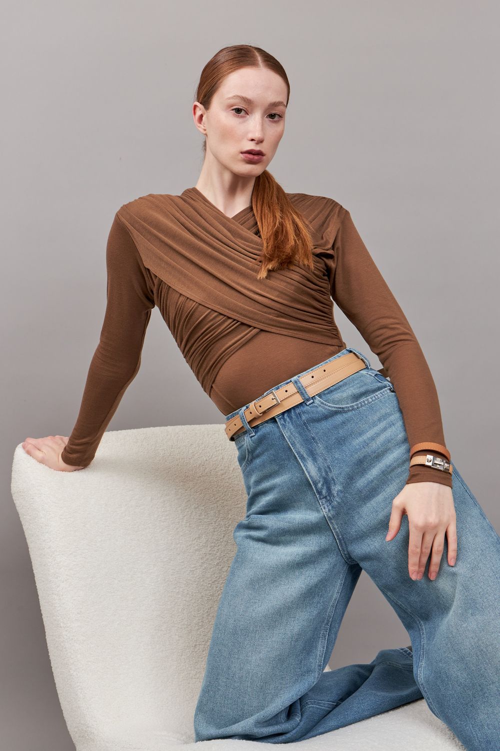 БАЗОВЫЙ ТОНКИЙ РЕМЕНЬ BEIGE