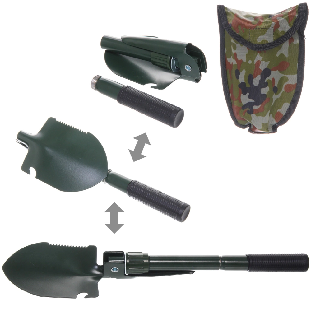 Лопата туристическая складная 39см в чехле, цвет хаки