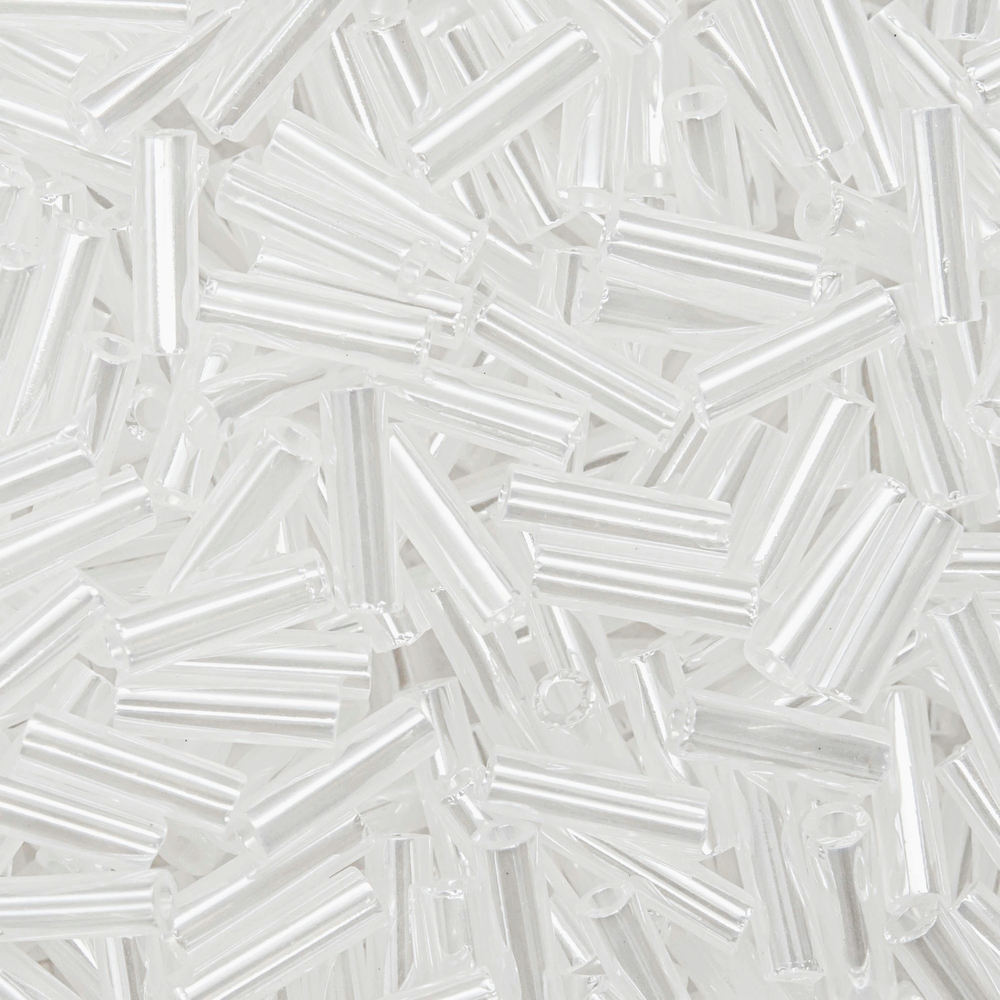 Японский бисер TOHO Bugle (стеклярус) 6mm (№141), жемчужный глянцевый