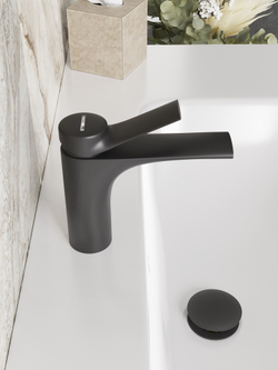 Смеситель для раковины STWORKI Ларвик S24010BK черный