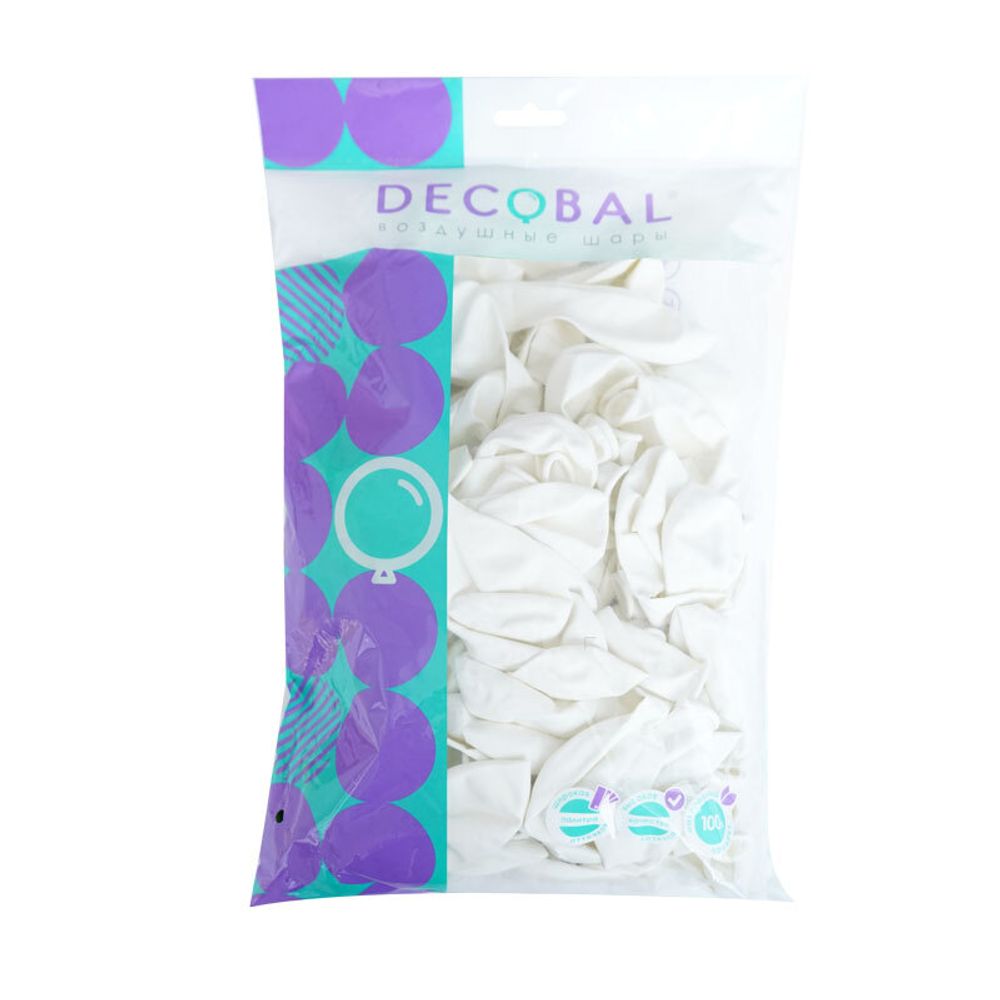 Белый, Пастель / White, латексный шар 50шт.