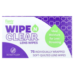 Flents, Wipe 'N Clear, салфетки для объектива, 4 упаковки, 75 индивидуально упакованных мягких салфеток для объектива