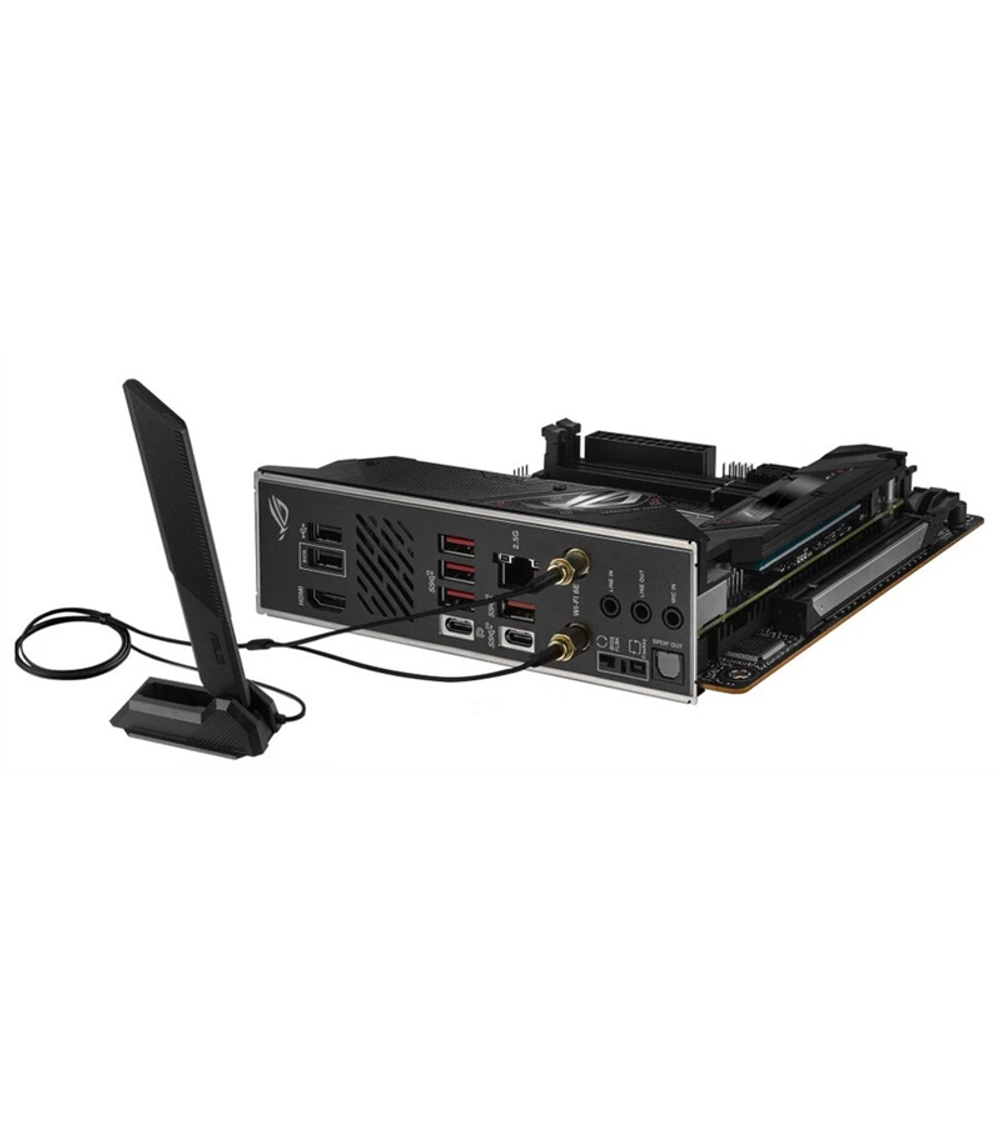 ASUS ROG STRIX B650E-I GAMING WIFII, AM5, B650, 2*DDR5, 2*SATA, 2*M.2, 4*USB 3.2, 2*USB 2.0, Type-C, 1*PCIx16, HDMI, mITX; 90MB1BI0-M0EAY0