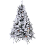 Ёлка «Снежная рапсодия» 150 см, ПВХ+Леска, шишки, белый иней (450 веток)