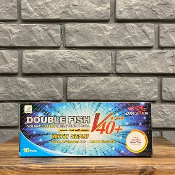 Мячи для настольного DOUBLE FISH 40+ 3*, 10 мячей