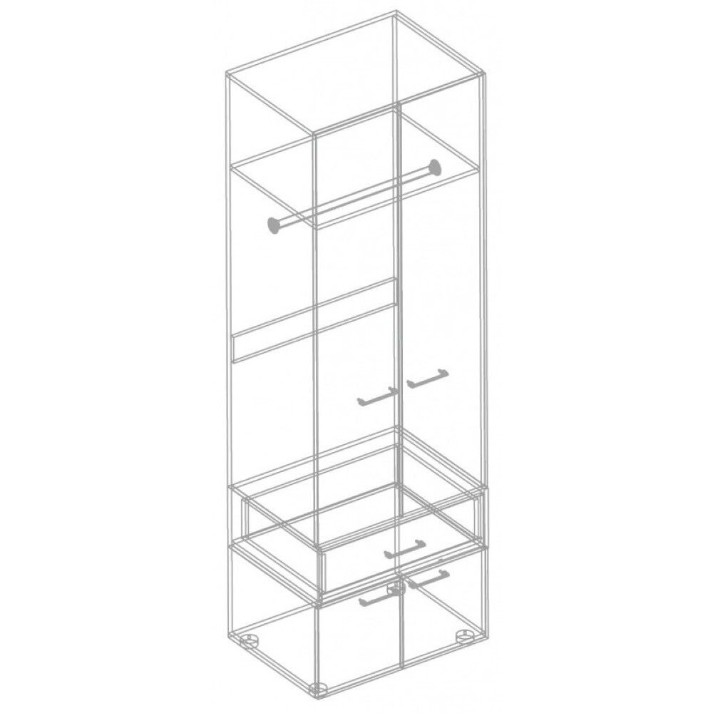 Шкаф 4-ств с ящиком