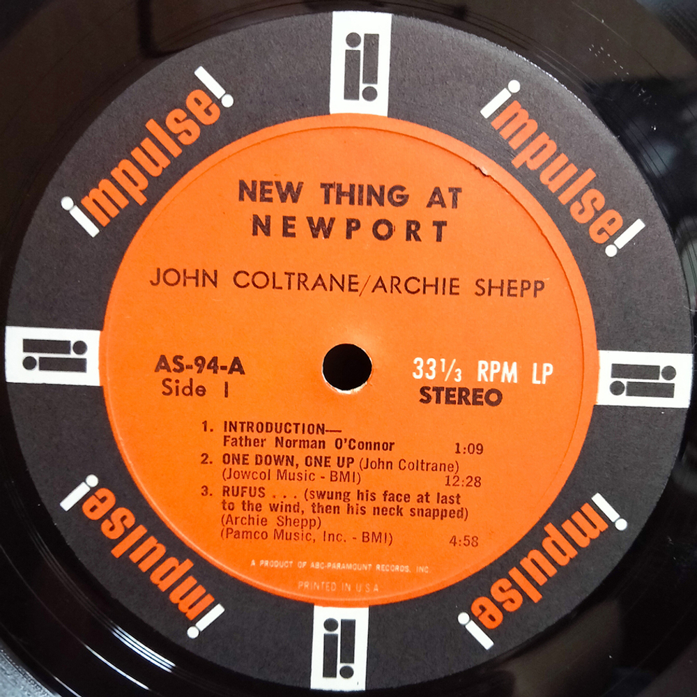 John Coltrane, Archie Shepp / New Thing At Newport (LP)