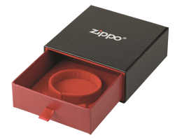 Мужской кожаный со сталью браслет Zippo 2007172